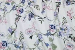 TESSUTO BATISTA PURO COTONE FIORE FONDO BIANCO