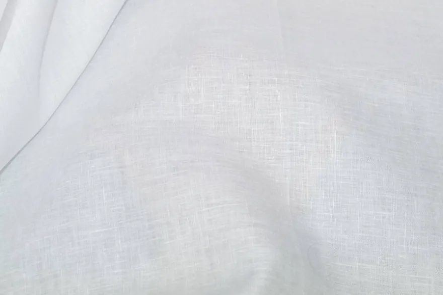 TESSUTO BATISTA PURO LINO BIANCO