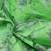 TESSUTO BROCCATO FIORE STILIZZATO FONDO VERDE