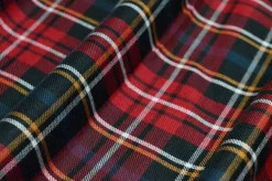 TESSUTO CAMICERIA LEGGERO PURO COTONE TARTAN ROSSO