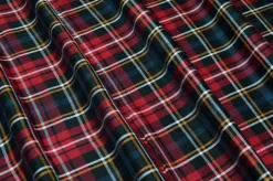 TESSUTO CAMICERIA LEGGERO PURO COTONE TARTAN ROSSO