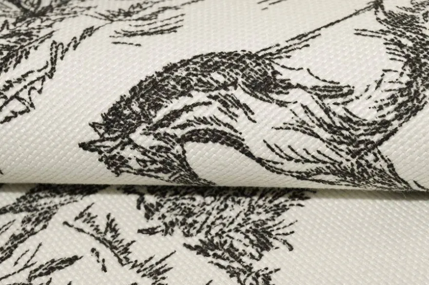 TESSUTO CANVAS MISTO COTONE TOILE DE JOUY GRIGIO