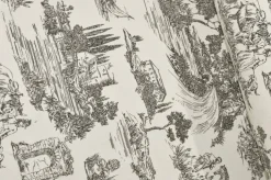 TESSUTO CANVAS MISTO COTONE TOILE DE JOUY GRIGIO