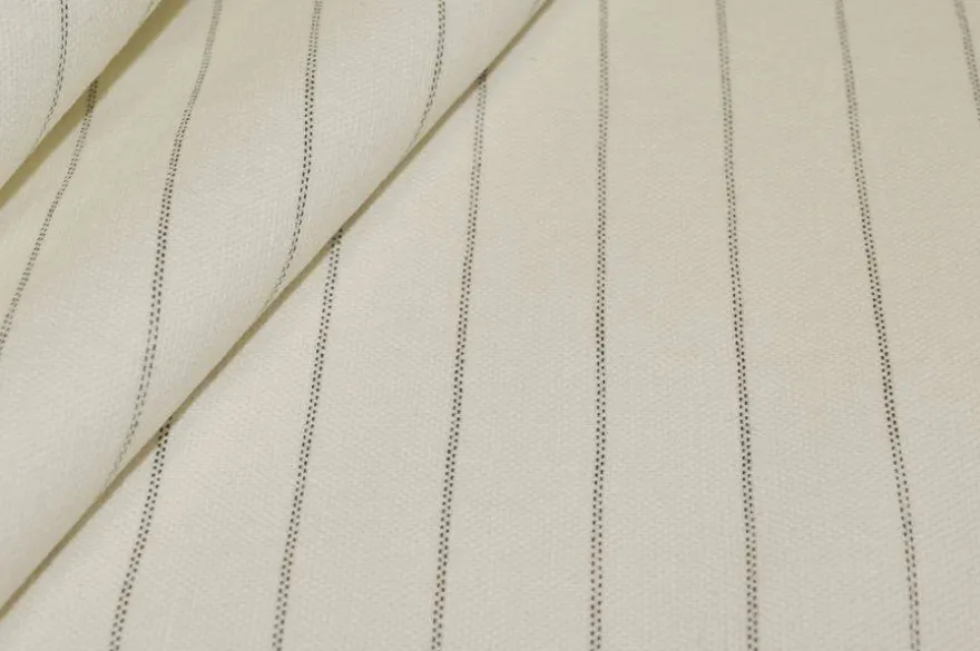 TESSUTO CANVAS MISTO LINO GESSATO BIANCO