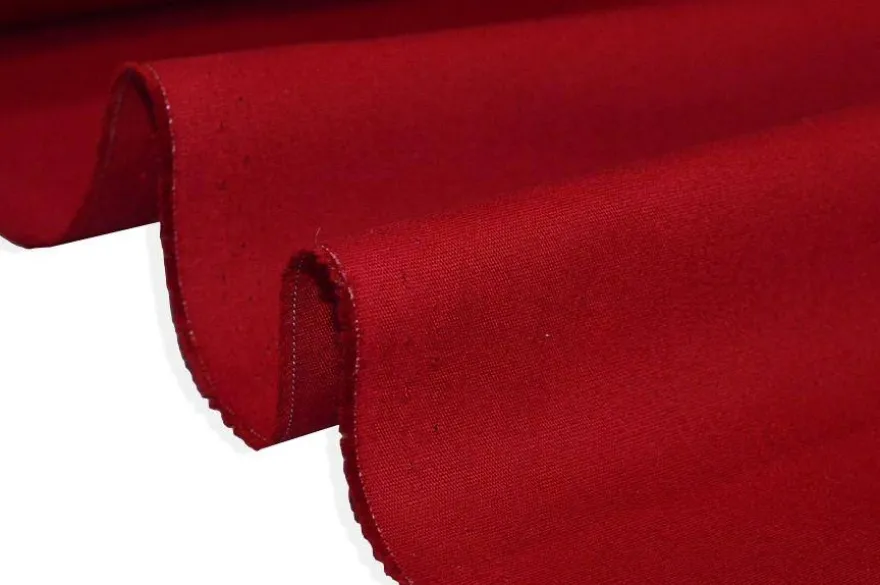 TESSUTO CANVAS PURO COTONE ROSSO INDIA