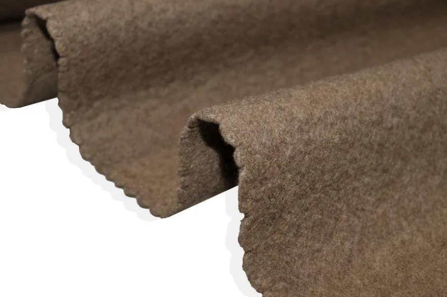 TESSUTO CAPPOTTO DOUBLE EFFETTO LANA COTTA MISTO CASHMERE NOCCIOLA