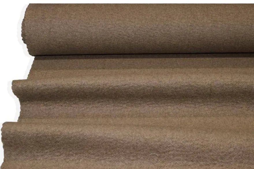TESSUTO CAPPOTTO DOUBLE EFFETTO LANA COTTA MISTO CASHMERE NOCCIOLA