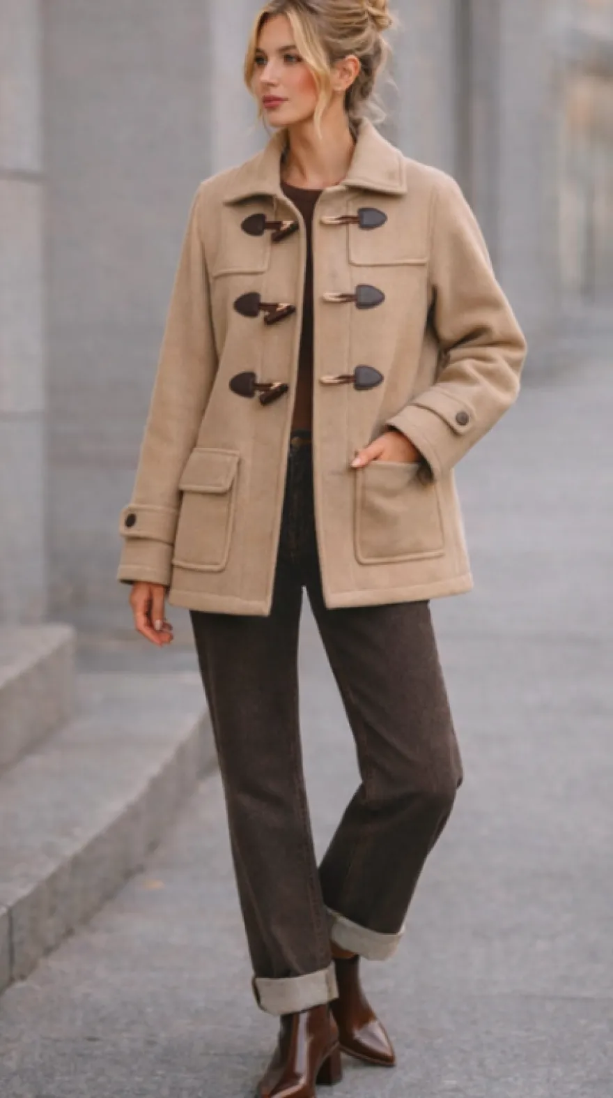 TESSUTO CAPPOTTO DOUBLE PURA LANA BEIGE