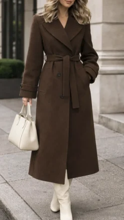 TESSUTO CAPPOTTO DOUBLE PURA LANA COLOR SOTTOBOSCO