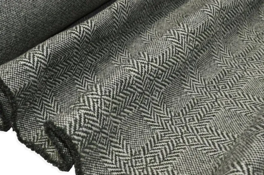 TESSUTO CAPPOTTO DOUBLE PURA LANA FANTASIA QUADRO