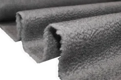 TESSUTO CAPPOTTO DOUBLE PURO CASHMERE ZIBELLINATO GRIGIO