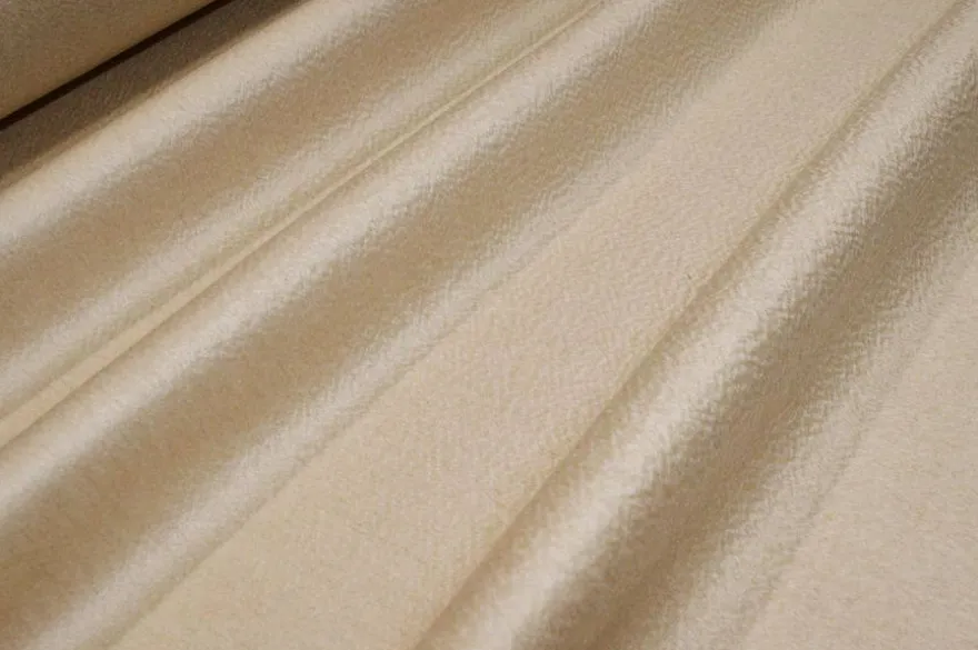 TESSUTO CAPPOTTO DOUBLE PURO CAMMELLO ZIBELLINATO BEIGE