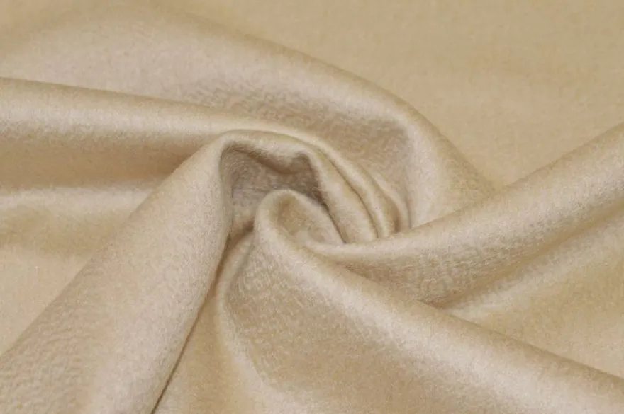 TESSUTO CAPPOTTO DOUBLE PURO CASHMERE ZIBELLINATO BEIGE