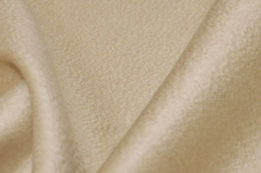 TESSUTO CAPPOTTO DOUBLE PURO CASHMERE ZIBELLINATO BEIGE