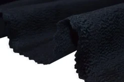 TESSUTO CAPPOTTO DOUBLE ZIBELLINATO PURO CASHMERE BLU NOTTE