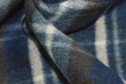 TESSUTO CAPPOTTO LANA SCACCO BLU