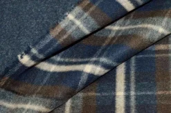 TESSUTO CAPPOTTO LANA SCACCO BLU