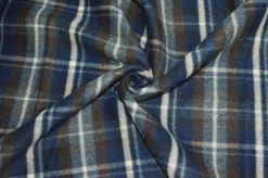 TESSUTO CAPPOTTO LANA SCACCO BLU