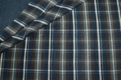 TESSUTO CAPPOTTO LANA SCACCO BLU