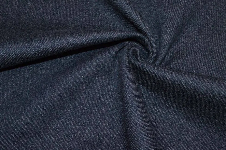 TESSUTO CAPPOTTO PURA LANA COLOR JEANS