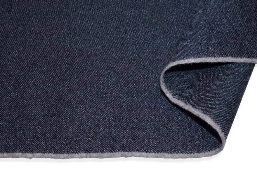 TESSUTO CAPPOTTO PURA LANA COLOR JEANS