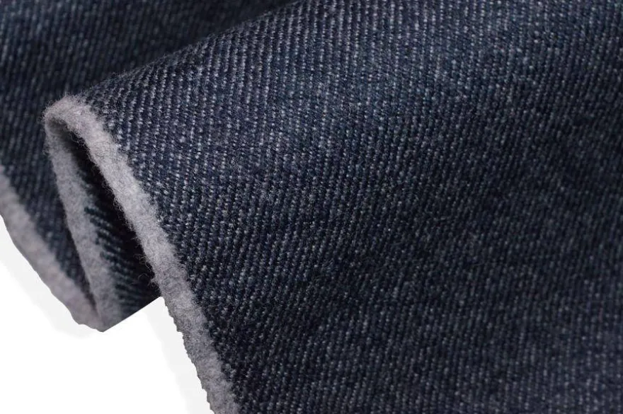 TESSUTO CAPPOTTO PURA LANA COLOR JEANS