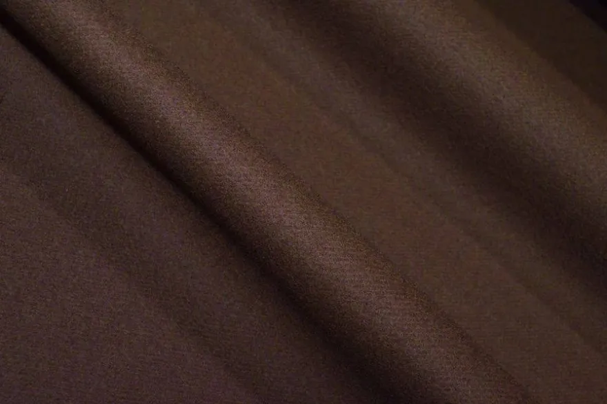 TESSUTO CAPPOTTO PURA LANA MARRONE