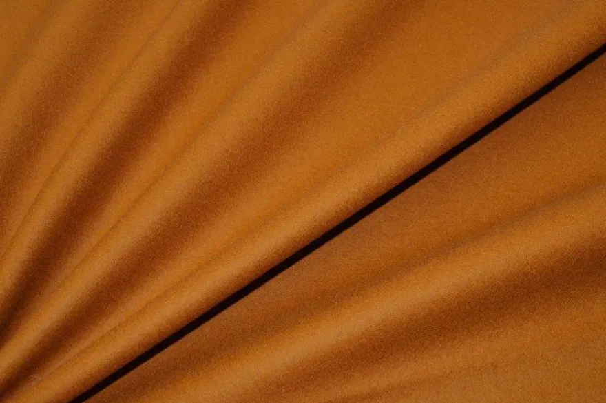 TESSUTO CAPPOTTO PURA LANA OCRA SCURO