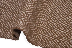 TESSUTO CAPPOTTO PURA LANA SPINATO COLOR TABACCO