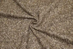 TESSUTO CAPPOTTO PURA LANA TWEED MARRONE BEIGE