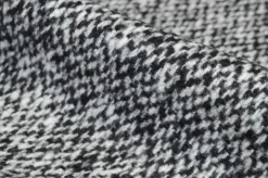 TESSUTO CAPPOTTO PURA LANA TWEED BIANCO NERO