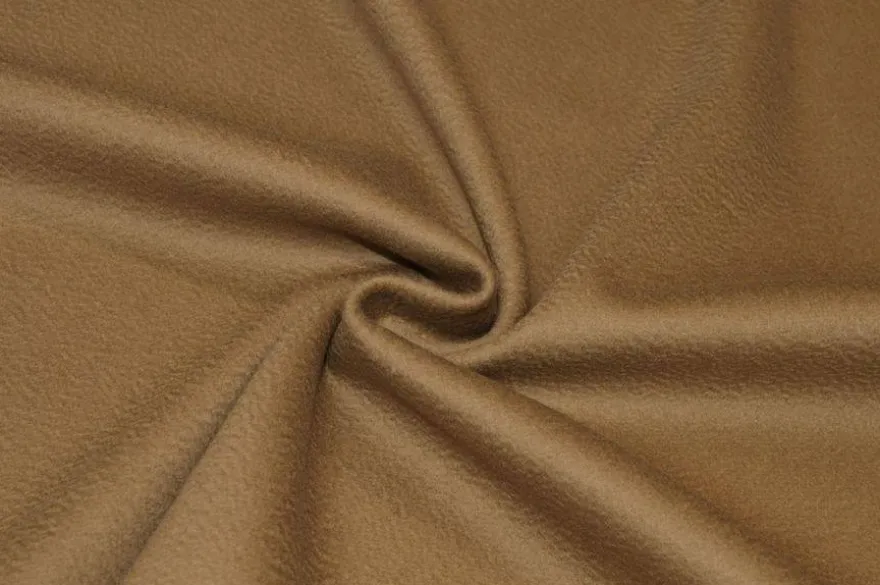 TESSUTO CAPPOTTO PURO CASHMERE ZIBELLINATO CAMMELLO