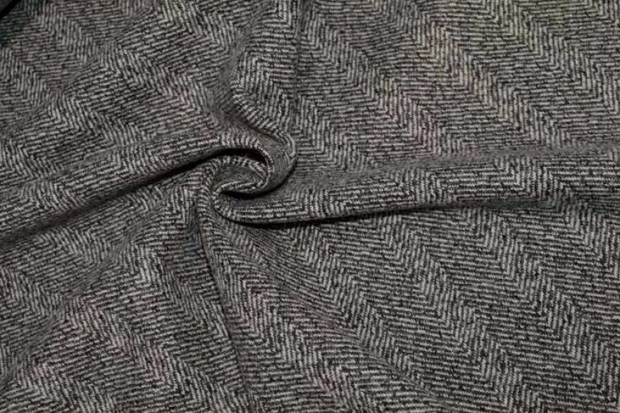 TESSUTO CAPPOTTO SPINATO GRIGIO