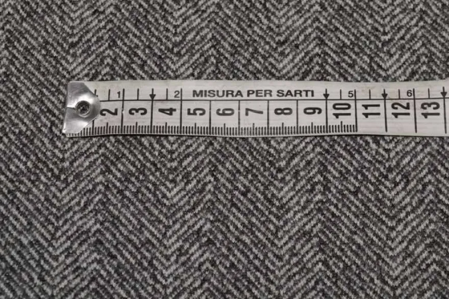 TESSUTO CAPPOTTO SPINATO GRIGIO