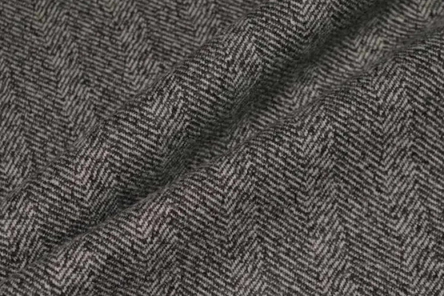 TESSUTO CAPPOTTO SPINATO GRIGIO