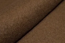 TESSUTO CAPPOTTO VELOUR PURA LANA MARRONE