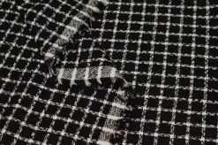 TESSUTO CHANEL PURO COTONE SCACCO NERO