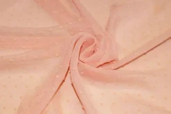 TESSUTO CHIFFON EFFETTO PLUMETIS SALMONE