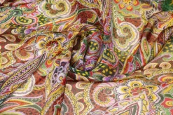TESSUTO CHIFFON MISTO SETA FANTASIA COLORI CALDI