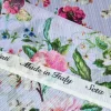 TESSUTO CHIFFON PURA SETA FANTASIA FLOREALE LILLA