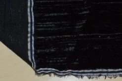TESSUTO CINIGLIA RIGATA LUREX NERA
