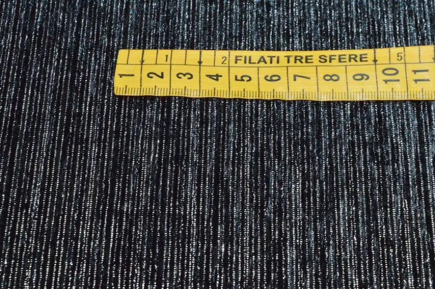 TESSUTO CINIGLIA STRETCH COSTINA LUREX ARGENTO