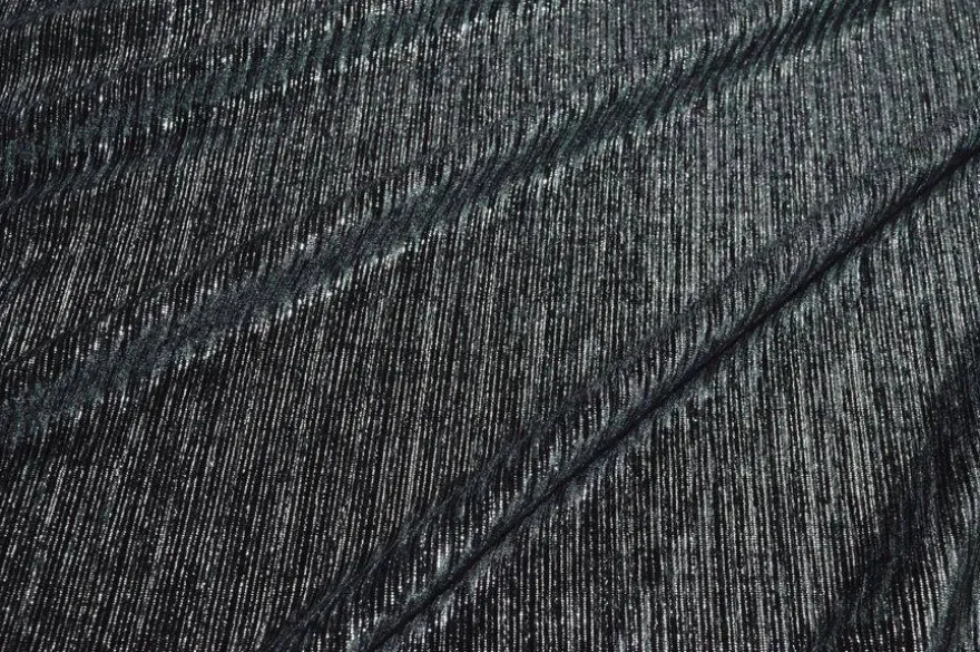 TESSUTO CINIGLIA STRETCH COSTINA LUREX ARGENTO