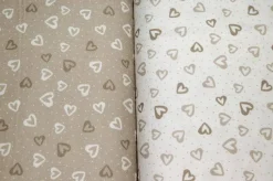 TESSUTO COORDINATO PIQUET MILLERIGHE CUORICINO BEIGE