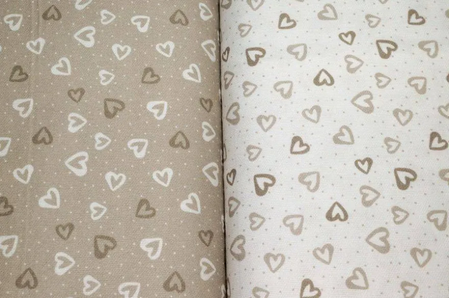 TESSUTO COORDINATO PIQUET MILLERIGHE CUORICINO BEIGE