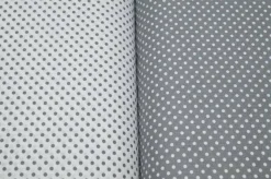 TESSUTO COORDINATO PURO COTONE POIS GRIGIO