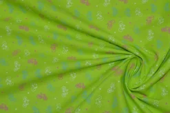 TESSUTO COTONE BICI VERDE ACIDO