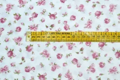 TESSUTO COTONE FANTASIA FIORELLINO ROSA