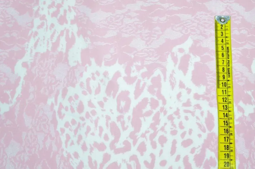 TESSUTO COTONE FANTASIA MACULATA ROSA