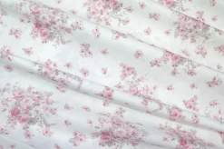 TESSUTO COTONE FANTASIA MAZZETTO FLOREALE ROSA
